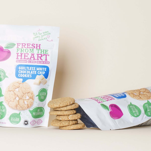 White Chocolate Chip Cookie Pouch - 100% Plant-Based, Vegan, Gluten-Free