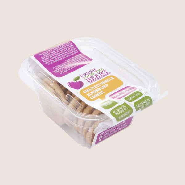 Thin Almond Vanilla Chip Cookie Box - 100% Plant-Based, Vegan, Gluten-Free